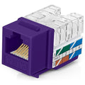 Everest 90° Angled RJ45 Cat6A Keystone Jacks 20-Pack in Purple by EverestMediaSolutions
