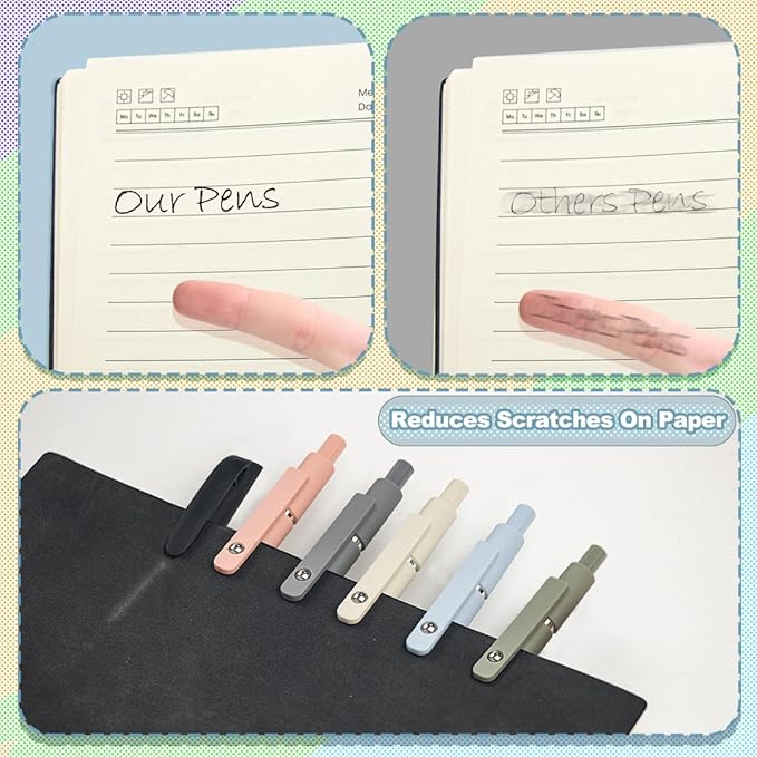 5 Pcs 0.5mm Quick Dry Pens Fine Point Smooth Writing Pens for Journaling Note Taking Black Ink Gel Pens for Office School Supplies Gifts Women Teacher Students (Morandi Colors)