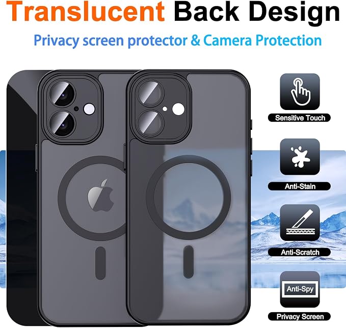 for iPhone 16 Plus Case with Privacy Screen Protector and Camera Protection - Image 2
