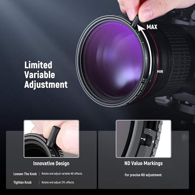 NEEWER True Colors 67mm Variable ND2-32 & CPL - Image 9