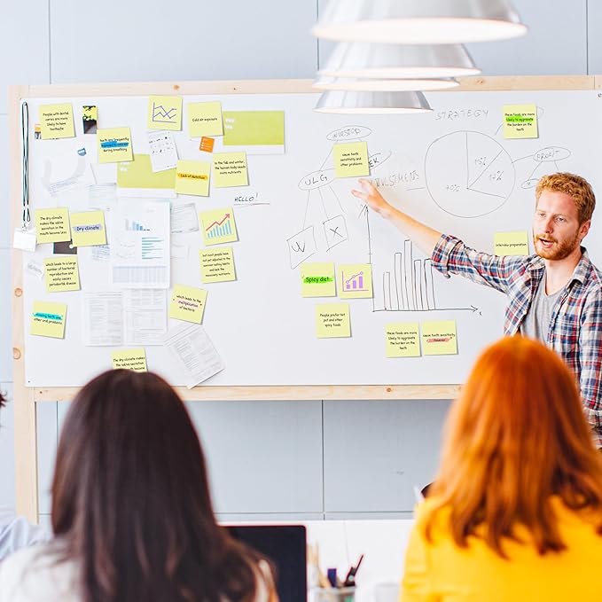 (18 Pack) Sticky Notes 3x3 in Yellow, Strong Adhesive, Clean Removal, Recyclable, Self-Stick Pads, Easy to Post for Home, Office, Notebook