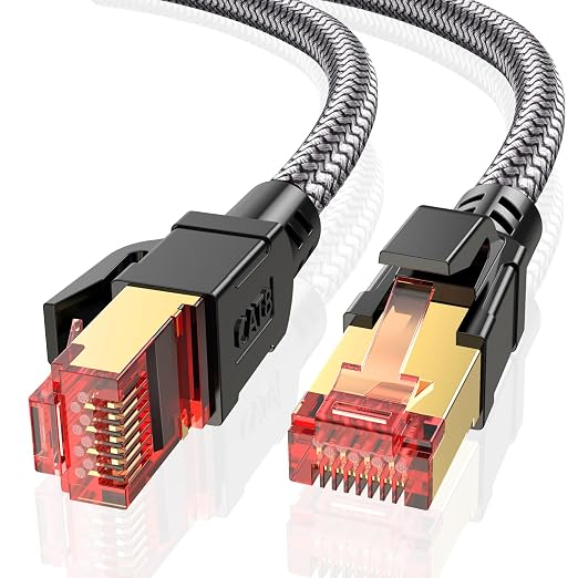 Cat 8 Ethernet Cable 1.5 ft, 40Gbps 2000Mhz High Speed Gigabit LAN Internet by Ltemziiy