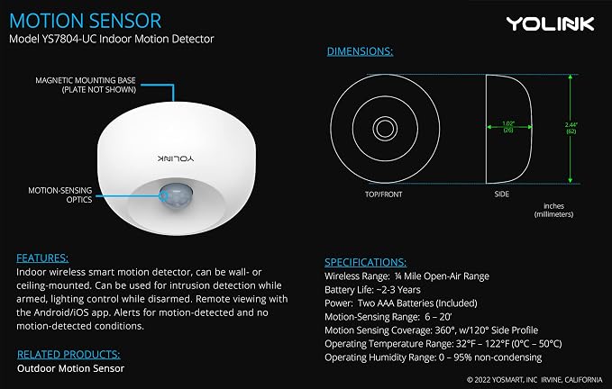 YoLink SpeakerHub & One Motion Sensor Smart Home and Security Kit – Audio Hub - Image 4