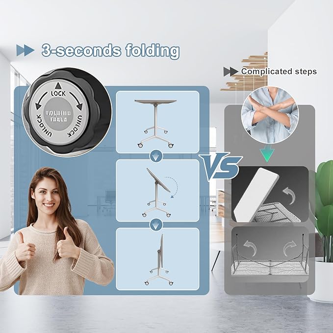 4Pack Folding Conference Room Table, Modern Conference Tables with Silent Wheels, Large Rectangular Mobile Training Tables for Office Classroom, Foldable Modular Seminar Table White (L63in)