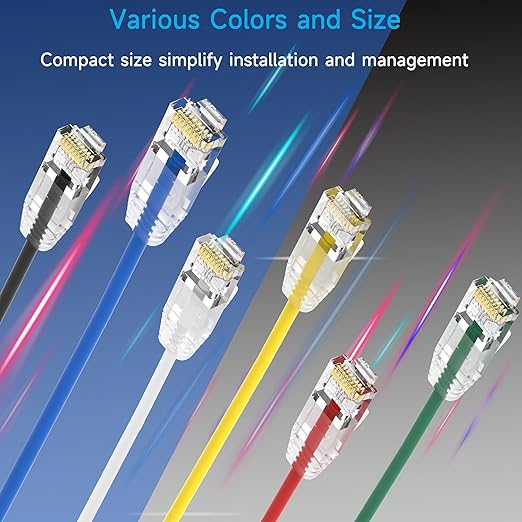 Cat6a Slim Ethernet Patch Cable 3 ft, Cat6a Patch Cable - Image 7