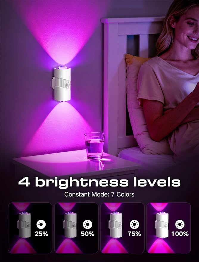 Rechargeable RGB Motion Sensor Night Light, Color Changing LED Night Light - Image 5