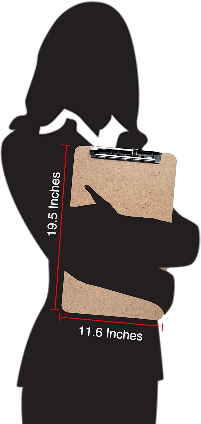 Extra Large Clipboard Set (3pc) - Larger Than 11x17 - Vertical or Landscape - Fits 11 x 17 Tabloid Paper (Board 11.6"x19.5" - 2 Inches Longer Than Legal Size)