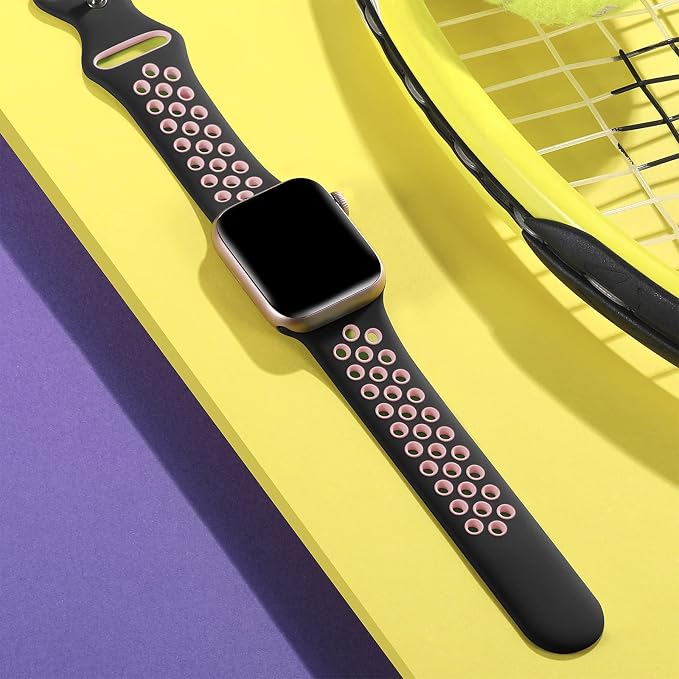 Lerobo Compatible for Apple Watch Band 41mm 40mm 38mm 42mm Women Men Silicone - Image 2