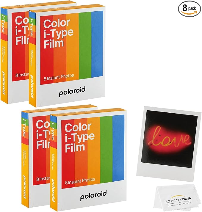 Polaroid Color I-Type Film for Now, i2 + Quality Photo Cloth, 32 Sheets by Polaroid