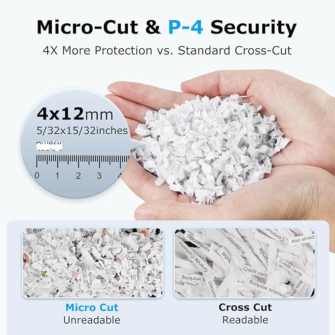 BONSEN 150-Sheet Autofeed Paper Shredder for Office, 60 Mins Heavy Duty Micro-Cut Shredders for Home Office Use, P-4 High Security Commercial Document Shredder with 6 Gal Large Capacity Bin (S3114)