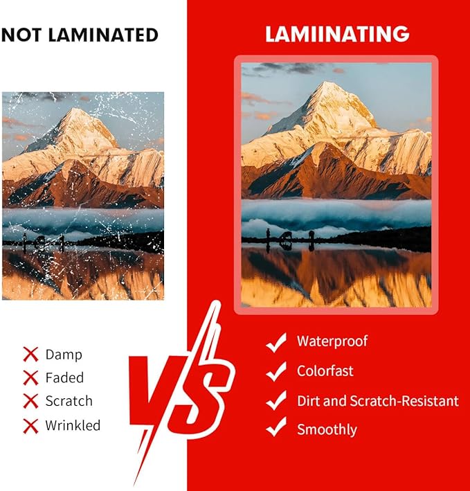 Laminating Sheets, 200 Pack Clear Thermal Laminating Plastic Paper Laminator Sheets, 9 x 11.5-Inch, 5mil, Ideal Office or School Supplies