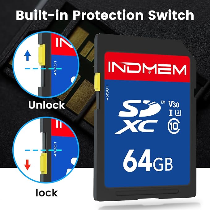 64GB SD Card 3Pack, High Speed up to 90M/S, C10/U3/V30, SDXC UHS-I Memory Cards - Image 7