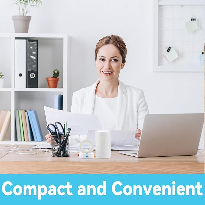 Invisible Tape Refill - Tear by Hand, 3/4'' X 1000'', 16 Rolls Gift Wrap Tape for Repairing, Back to School Supplies, Writable