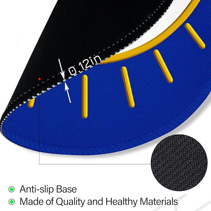 Evil Eye Lucky Round Mouse Pad, Small Mouse Pad with Non-Slip Rubber Base, Stitched Edge Mousepad for Desk Wireless Mouse, Gaming Mouse Mat for Computer Laptop Home Office Women Men, 8.6 x 8.6 Inch