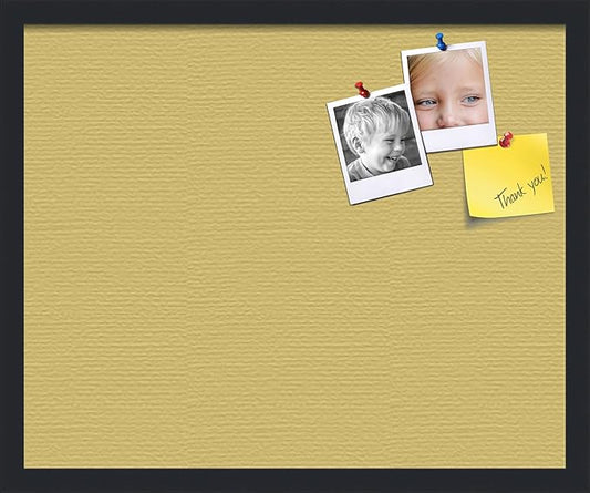 PinPix 22x18 Inch Cork Bulletin Board. This Decorative Framed Pin Board Comes with Honey Pastel Design and a Satin Black Frame. Ideal for Home Office Decor or Message Board (PinPix-1810)