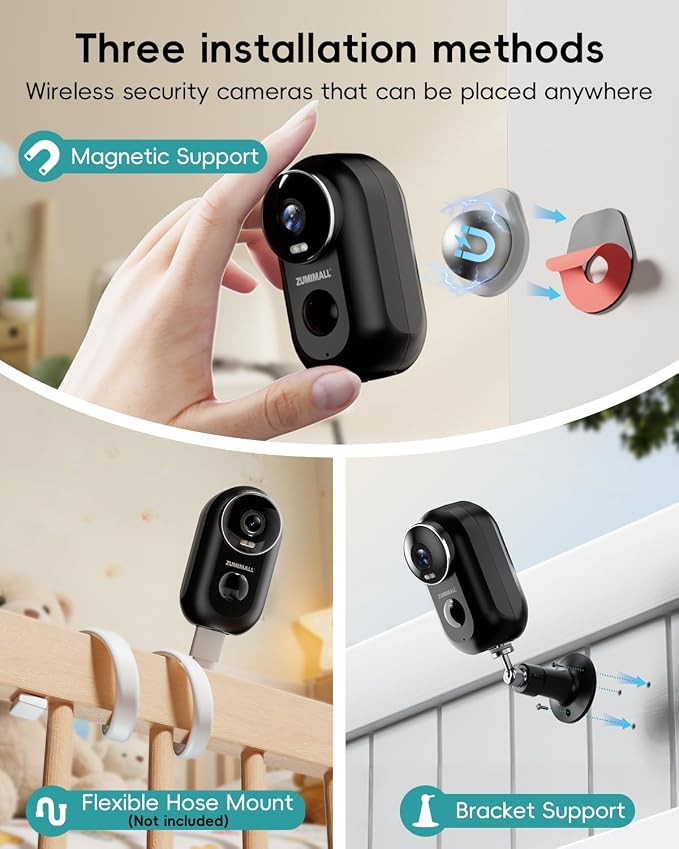 ZUMIMALL Solar Security Cameras Wireless Outdoor, 2K Outdoor Camera Wireless - Image 3