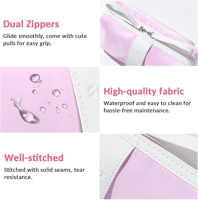 Sooez Big Capacity Pencil Case, Extra Large Pencil Pouch with Zipper Pocket, Wide Opening Pencil Bag, Portable Stationery Organizer, Cute Aesthetic School Office Supplies for Teens Girls Adults, Beige