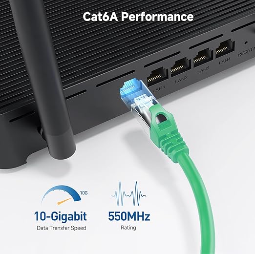 Cable Matters 10Gbps Snagless Long Shielded Cat 6A Ethernet Cable - 125ft - Image 4