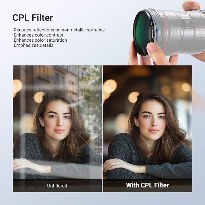NEEWER 49mm Variable ND + CPL + UV Filter Kit - Image 6