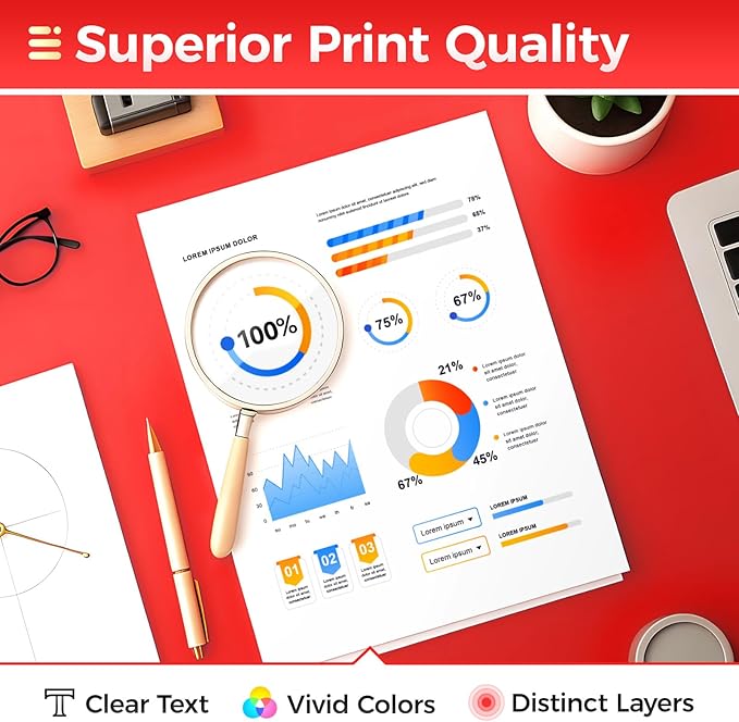 PFI-107 Ink Tank Set 5-Pack 130ml High Capacity Replacement for Canon PFI-107 PFI107 Ink Cartridges Compatible with Canon Color imagePROGRAF iPF670 iPF680 iPF685 iPF770 iPF780 iPF785 Inkjet Printer