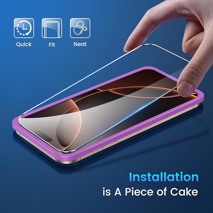 Fotbor for 3Pack iPhone 16 Pro Screen Protector - Image 3