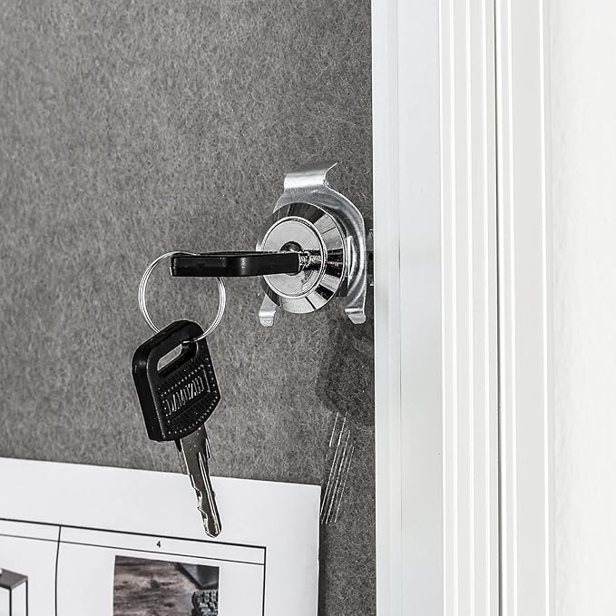 Lockable Enclosed Bulletin Board with 36x24 Acrylic Display Case – Aluminum Frame Notice Board with Self-Healing Felt Surface – Wall-Mounted for School, Office & Public Areas