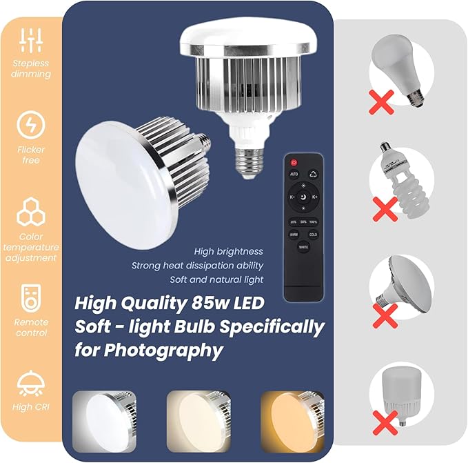 EZLucky 2-Pack 20" Octagonal Softbox Lighting Kit, Studio Lights - Image 3
