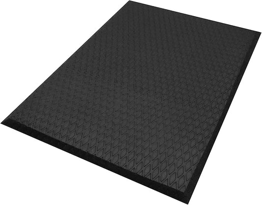 Hudson Exchange (2'x6') MaxCush Anti-Fatigue Comfort Industrial Ergonomic Mat Black
