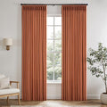 Memory Trained Pinch Pleated Curtains 90 Inches Long, Viral Linen Pinch Pleat by ANRODUO