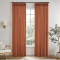 Memory Trained Pinch Pleated Curtains 102 Inches Long, Viral Linen Pinch Pleat by ANRODUO