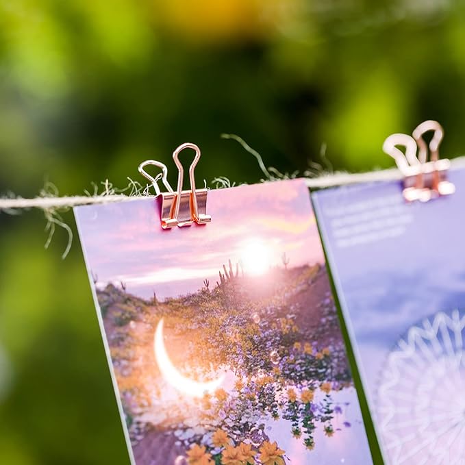 Mr. Pen- Binder Clips, Minirose Gold, 50 Pack, 0.75in Paper Clips