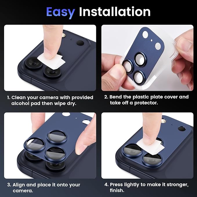 Tensea for iPhone 17 Pro Camera Lens Protector, Metal Aluminum Alloy Tempered - Image 7
