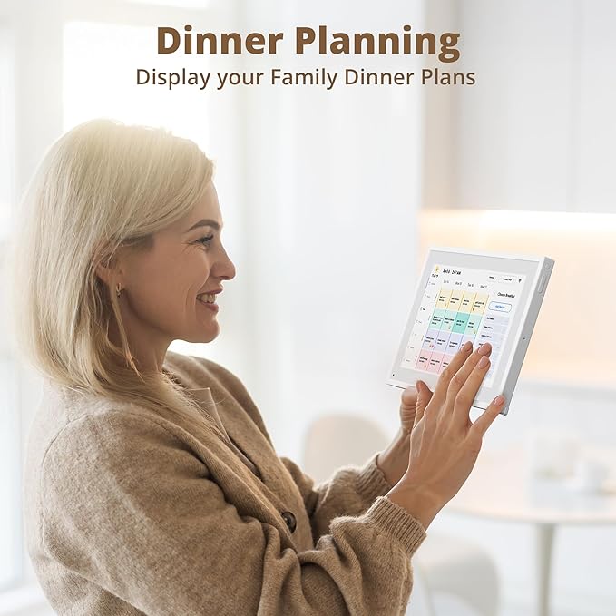 10.1" Digital Calendar Chore Chart – 1080P Full HD Interactive Touchscreen, Smart Family Planner, Hearth Display Digital Wall & Desk Mountable for Seamless Scheduling