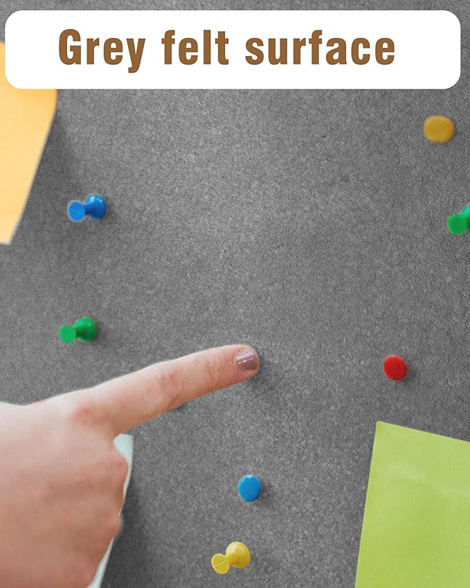 36"x24" Enclosed Bulletin Board, Lockable Weather-Resistant Aluminum Cork Noticeboard for School & Office, Black Frame w/Grey Flet