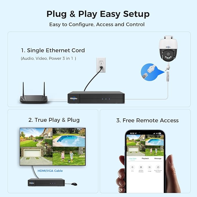 Hiseeu 12MP 16CH PoE NVR Network Video Recorder - Image 6