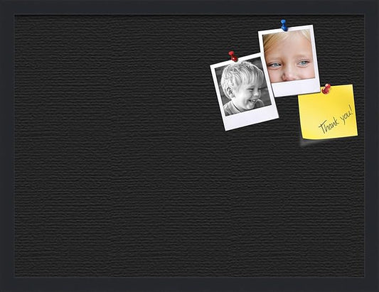 PinPix 24x18 Inch Cork Bulletin Board. This Decorative Framed Pin Board Comes with Desert Pastel Design and a Satin Black Frame. Ideal for Home Office Decor or Message Board (PinPix-1815)