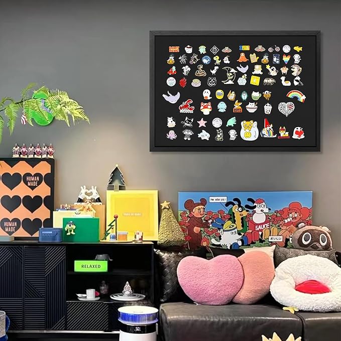 Miratino Large Bulletin Board, 36 "x 24" Black Cork Boards for Walls with Frame, Pin Display Board Vision Board for Home School Office Decor