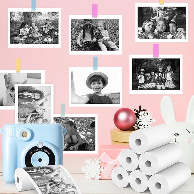 16 Rolls Kids Camera Instant Print Refill Paper Set, Phetium HD Printing - Image 6