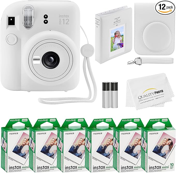 Fujifilm Instax Mini 12 Instant Camera + 60 Photo Prints + Quality Photo Value by FUJIFILM