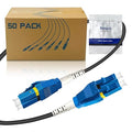 2m-50Pack Uniboot LC to LC Armored Fiber Patch Cable, Singlemode 9/125um Fiber by Bangun