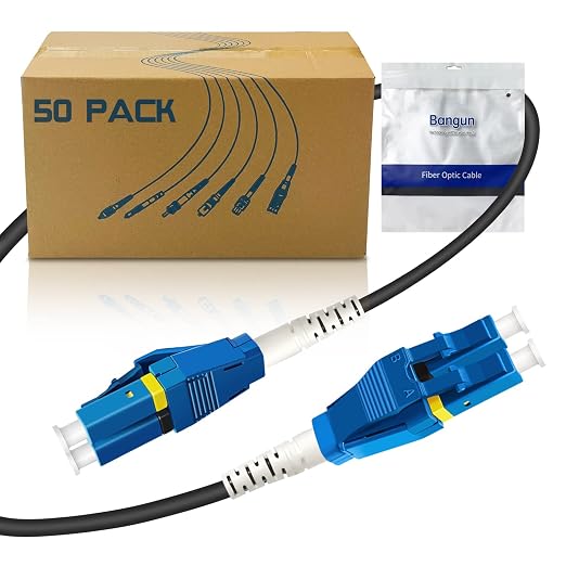 50-Pack - 1m Uniboot LC to LC Armored Fiber Patch Cable, Singlemode 9/125um by Bangun
