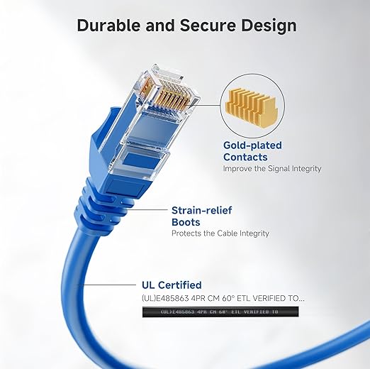 Cable Matters 10Gbps Snagless Cat 6 Ethernet Cable - 10ft - Image 4
