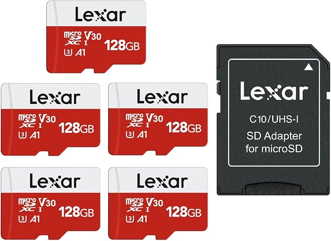 Lexar E-Series 128GB Micro SD Card 5 Pack, microSDXC UHS-I Flash Memory Card - Image 8