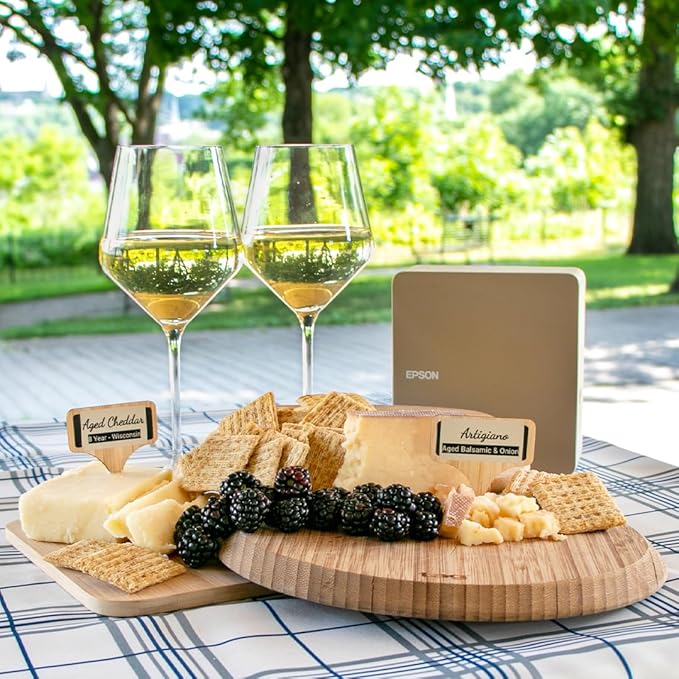 Epson LABELWORKS 224BMBEPX Genuine PET (Polyester) Tape Cartridge - Black on Matte Beige Designer Craft Label Maker Tape - 1" (24MM) Wide, 26'