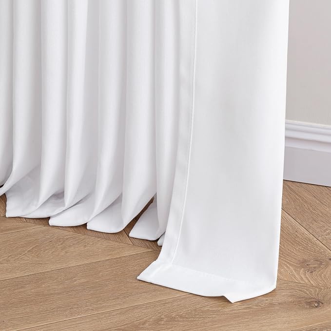 Memory Trained Pinch Pleated Curtains 105 Inches Long, Viral Linen Pinch Pleat - Image 7