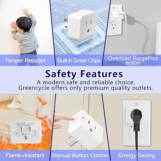 Remote Switch Outlet, Wireless On/Off Light Switch Wall Mounted, TUV Listed - Image 6