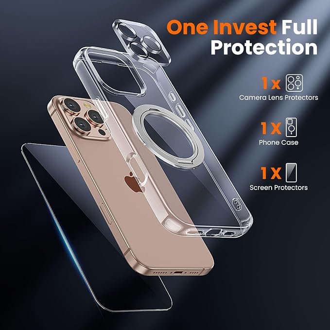toushion 3 in 1 for iPhone 16 Pro Case Clear - Image 3