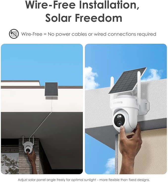 4K Security Cameras Wireless Outdoor, No Subscription, Solar-Powered Home - Image 9