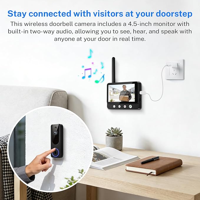 Wireless Doorbell Camera Video Monitor - Image 3