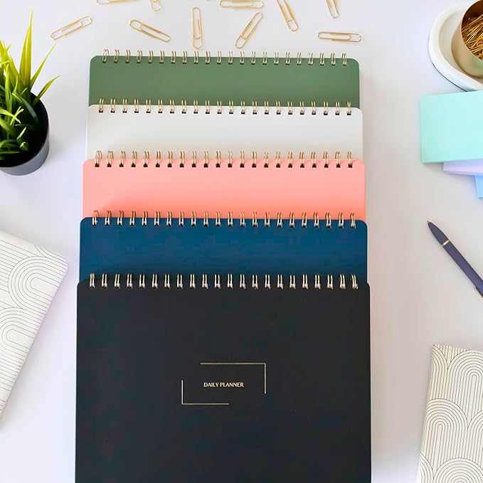 Undated Weekly Business Planner | 8.25” x 11.75” ADHD Organizer | Premium Multi-Layout Schedule | Navy | Landscape Layout